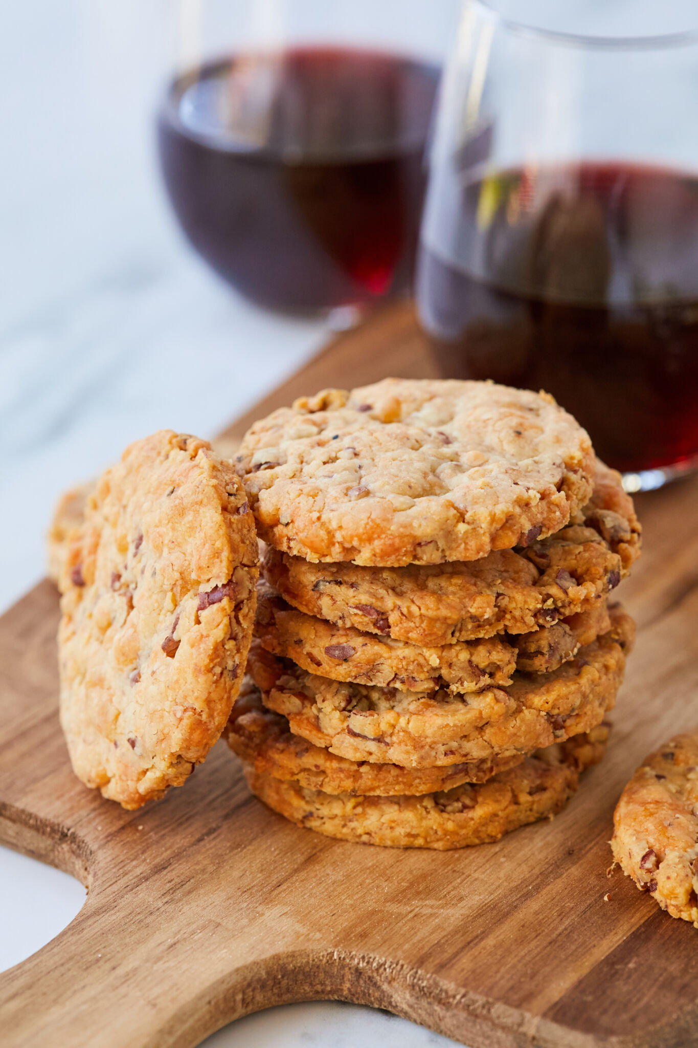 Cheddar Pecan Savory Shortbread Cookies Recipe 